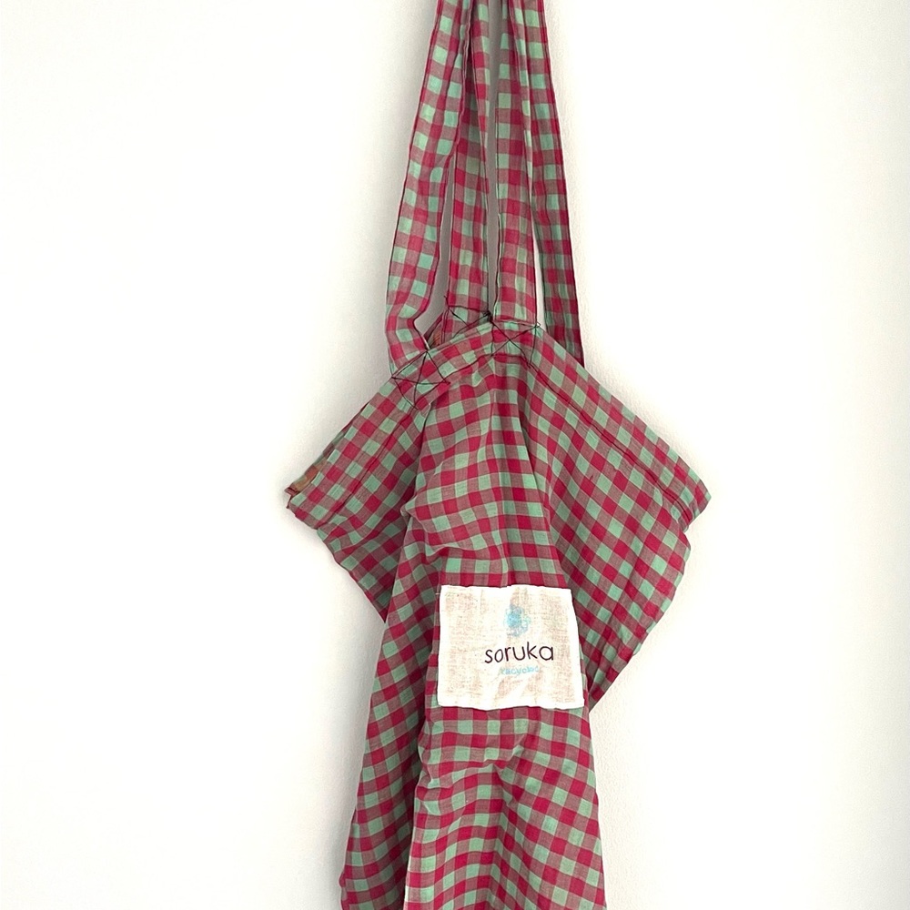 Checkered Tote Bag - Red and Green